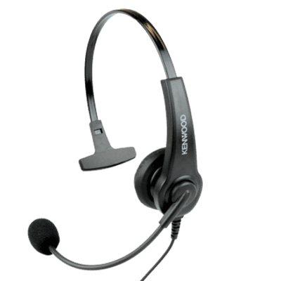 Diadema ligera sobre la cabeza con bocina, micrófono tipo boom y PTT en línea para NX-5200 NX-5300 NX-200 NX-300 NX-3200 NX-3300 TK-480