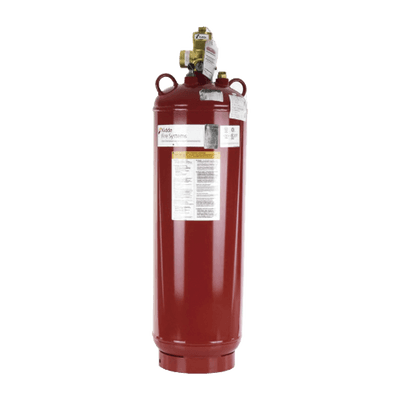 Cilindro con válvula de 350 lb de capacidad para sistema de extinción de agente limpio, con indicador de nivel de líquido, compatible con Kidde ECS-500 y ECS-500 Marine