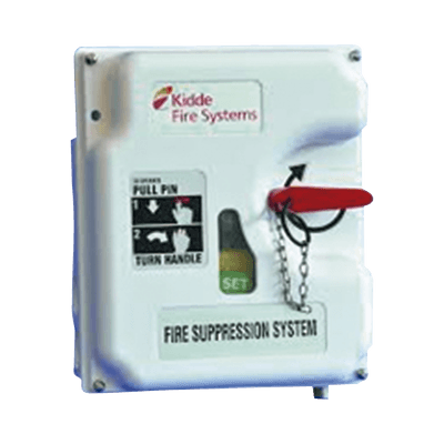 Sistema de Control de Supresión / 2 Válvulas de Gas 24V / Detección Mecánica Dual / UL ULC FM / Montaje en Pared o Cilindro / Tubo de Actuación 60.96 m (200 ft)