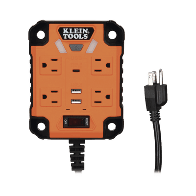 Multicontacto Powerbox 1, con 4 Salidas 120 Vca, 2 USB-A / 1 USB-C, Luces LED Integradas y Soporte Magnético