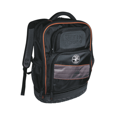 Mochila para herramientas y computadora portátil Tradesman Pro™ en poliéster negro con 25 bolsillos (No incluye herramientas).