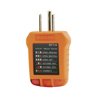 Probador de Tomacorrientes Estándar, con Secuencia de Luces para Indicar un Cableado Correcto/Incorrecto.