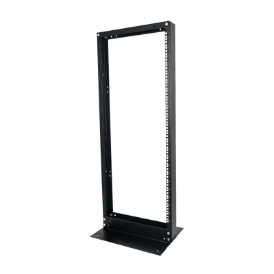 Rack de 2 Postes, Estándar 19", 48 Unidades, de Acero, Base "L" para Anclar a Piso.