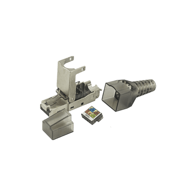 Plug RJ45 Blindado Categoría 6A -Sin herramienta, para terminación en campo 
