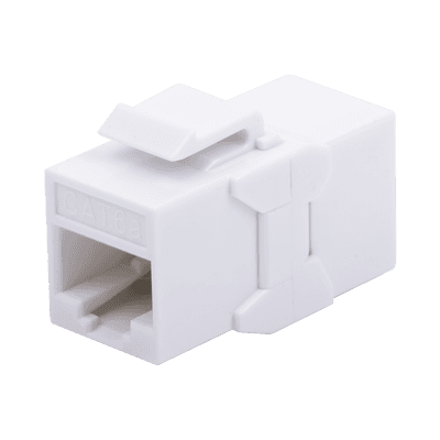 Acoplador UTP Cat6A hembra RJ45 a RJ45 hembra Color Blanco