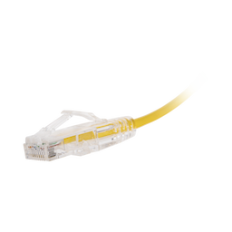 Cable de Parcheo Slim UTP Cat6 - 30 cm Amarillo Diámetro Reducido (28 AWG)