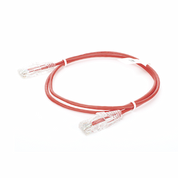 Cable de Parcheo Slim UTP Cat6 - 1 metro, Rojo, Diámetro Reducido (28 AWG)