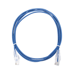 Cable de Parcheo Slim UTP Cat6 - 2 m Azul Diámetro Reducido (28 AWG)