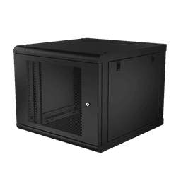 Gabinete de Pared con Puerta Perforada, 635mm de Profundidad, 9U Rack de 19'', Acero Reforzado