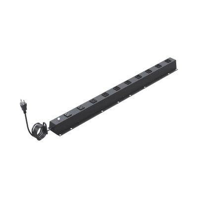 PDU Vertical de 10 Contactos (NEMA 5-15R). Volt. Ent./Sal.: 120Vca/15A compatible con Racks EIRL y EIQR. 