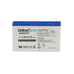 Batería 12 V / 12 Ah / UL / Tecnología AGM-VRLA / Vida útil promedio de 5 años / Uso en equipo electrónico / Intrusión / Incendio/ Control de acceso / Video Vigilancia / Terminales F1 ( Incluye adaptador F2 )