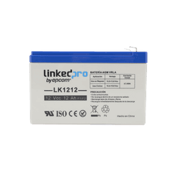 Batería 12 Vcc / 12 Ah / UL / Tecnología AGM-VRLA / Para uso en equipo electrónico, Alarmas de Intrusión / Incendio/ Control de acceso / Video Vigilancia / Terminales F1 y F2.