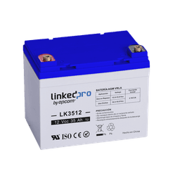 Batería 12 V / 33 Ah / UL / Tecnología AGM-VRLA / Vida útil promedio de 5 años / Para uso en equipo electrónico, Alarmas de Intrusión / Incendio / Control de acceso / Video Vigilancia / Terminales T1 .