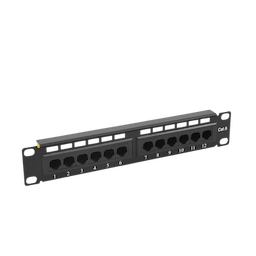 Panel de parcheo de impacto (110) UTP de 12 puertos Cat6, 10in 