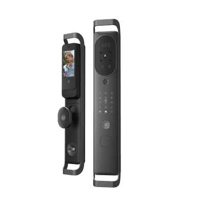 Cerradura Inteligente Multibiométrica / Reconocimiento Facial + Venas Palma + Huella Digital / Teclado Numérico + Tarjetas IC + NFC / Pantalla HD 4.5 Pulgadas / Batería Doble 4000mAh + 2500mAh / Conexión WiFi 2.4GHz / App Smart