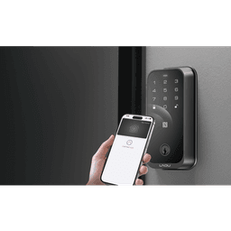 Cerradura Inteligente con Huella Digital LNDU HK01W / WiFi Integrado / Compatible Apple HomeKit / Teclado Táctil / 8 Baterías AA / Escaneo iPhone-Apple Watch-Fob / Bloqueo Manual y Automático / Exterior IP54