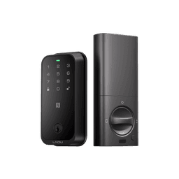 Cerradura Inteligente con Huella Digital LNDU HK01W / WiFi Integrado / Compatible Apple HomeKit / Teclado Táctil / 8 Baterías AA / Escaneo iPhone-Apple Watch-Fob / Bloqueo Manual y Automático / Exterior IP54