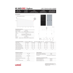 Modulo Solar HI-MO X10 MAX, 635 W, 53.8 Vcc, Monocristalino HPBC