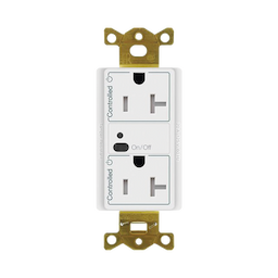 Receptáculo con señal inalámbrica ClearConnect Lutron VIVE / 20 A, control inteligente en 1 conector.