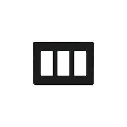 Tapa Color Blanco Negro para interruptor o dimmer Lutron, 3 gang, limpio y moderno