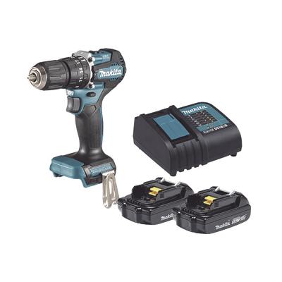 Rotomartillo/Taladro Inalámbrico SIN CARBONES, Broquero de 1/2", 1,700 RPM, 18V⎓, Torque: 42 N.m C/2 Bat. (1.5Ah) y Cargador.