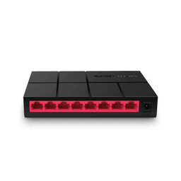 Switch NO Administrable / Para escritorio / 8 puertos 10/100/1000 Mbps / Diseño Compacto / Plug and Play