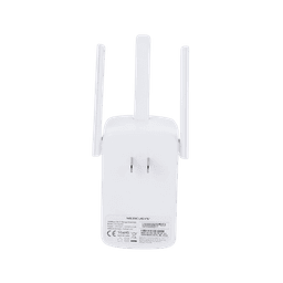 Repetidor / Extensor de Cobertura WiFi N / MU-MISO / 300 Mbps 2.4 GHz / 3 antenas externas / Botón WPS