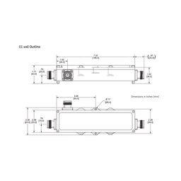 Acoplador direccional 6dB 575-2700MHz 300W - 161 dBc 4.3 - 10 IP67