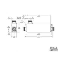 Acoplador direccional 7dB 617-5925MHz 300W-161dBc 4.3-10 IP67