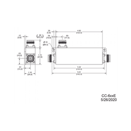 Acoplador direccional 8dB 617-5925MHz 300W-161dBc 4.3-10 IP67