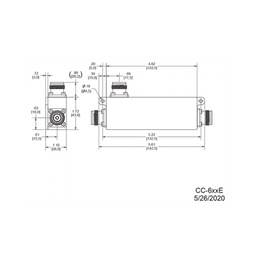 Acoplador direccional 10dB 617-5925MHz 300W-161dBc 4.3-10 IP67