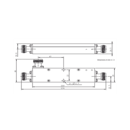 Acoplador direccional / 5dB / 694-2700 MHz / 50W / Conectores N / 19dB directividad