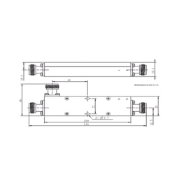 Acoplador  direccional 7dB 694-2700 50W tipo N 