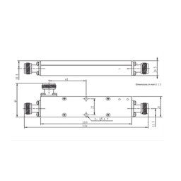 Acoplador direccional / 15 dB / 694-2700 MHz / 50 W / Tipo N / IP64
