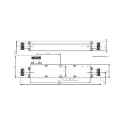 Acoplador  direccional 6dB 694-2700 50W tipo N 