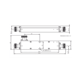 Acoplador  direccional 10dB 694-2700 50W tipo N 