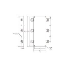 Combinador hibrido 3x3 694-2700MHz 150W -161dBc tipo N IP64