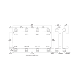 Combinador hibrido 4x4 694-2700MHz 150W -161dBc 4.3-10 IP64