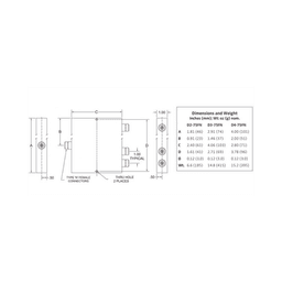 DIVISOR REACTIVO DE 3 VIAS 694-2700MHz 50W TIPO N 