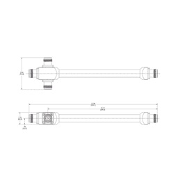 Divisor reactivo de 3 vías / 698-2700 MHz / 50 W / Aislamiento 20 dB / Conectores N / IP67 / 415 g