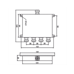 DIVISOR WILKINSON DE 4 VIAS 694-2700MHz 50W -154dBc 4.3-10