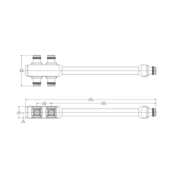 DIVISOR REACTIVO DE 4 VIAS 575-5925MHz 300W -161dBc 1.3-10 IP67