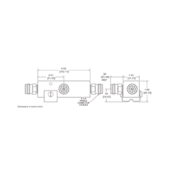 SEPARADOR 30dB (1000:1) Tap 350-5930MHz 500W -161dBc 4.3-10 IP67 .