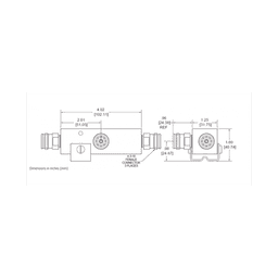 SEPARADOR 8dB (6:1) Tap 350-5930MHz 500W -161dBc 4.3-10 IP67 .