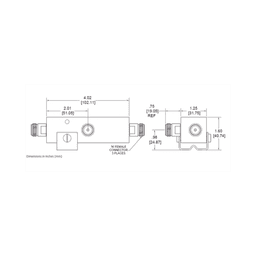 SEPARADOR 8dB (6:1) Tap 350-5930MHz 500W -161dBc TIPO N IP67 .