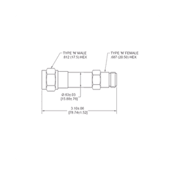 BLOQUEADOR DE DC 250-2700MHz 500W/3kV -164dBc TIPO N IP65 .