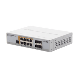 Cloud Router Switch Administrable L3, 8 puertos 10/100/1000 Mbps c/PoE Pasivo ó 802.3af/at, 4 Puertos SFP