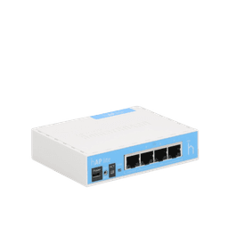 (hAP Lite) 4 Puertos Fast Ethernet y  Wi-Fi 2.4 GHz 802.11 b/g/n