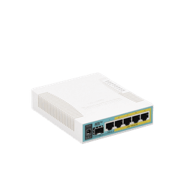 (hEX PoE) Routerboard 5 puertos Gigabit Ethernet PoE 802.3at, 1 Puerto USB