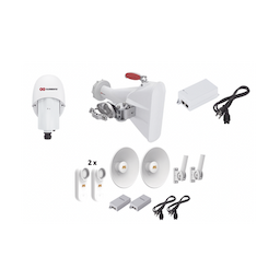 Kit completo para WISP, Kit de A5x y Adaptador TPA-A5X, antena sectorial HG3TPA60 de 60º, y 2 kit C5XPTPKIT3, ideal para hasta 7 km, POEs y Cables de alimentación incluidos.